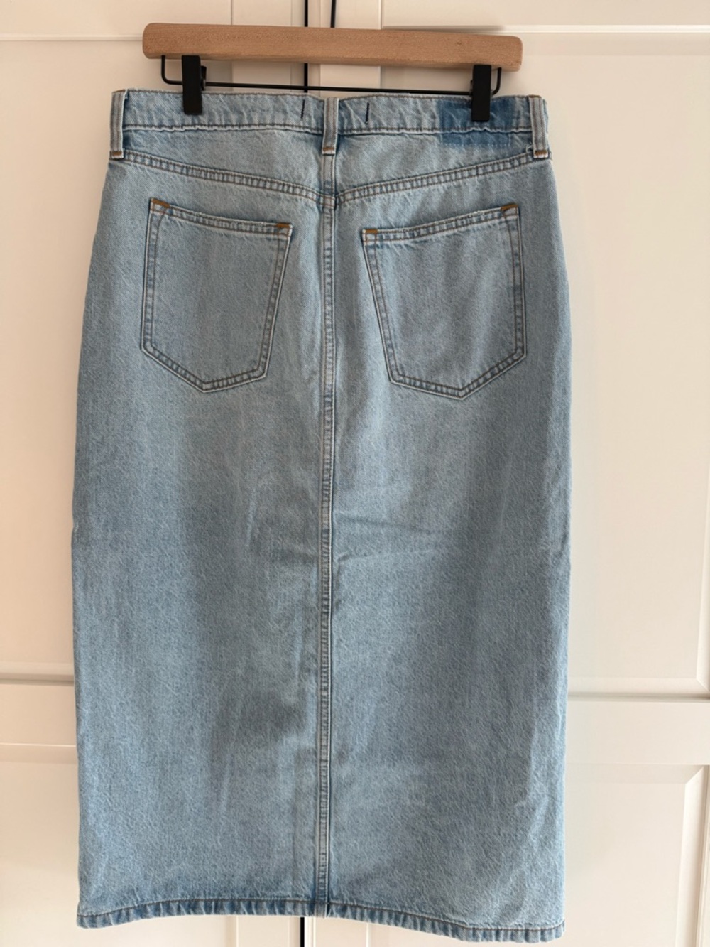 Abercrombie & Fitch High Rise Midi Denim Skirt | Size 30 | NEW WITH TAGS! - Picture 7 of 8